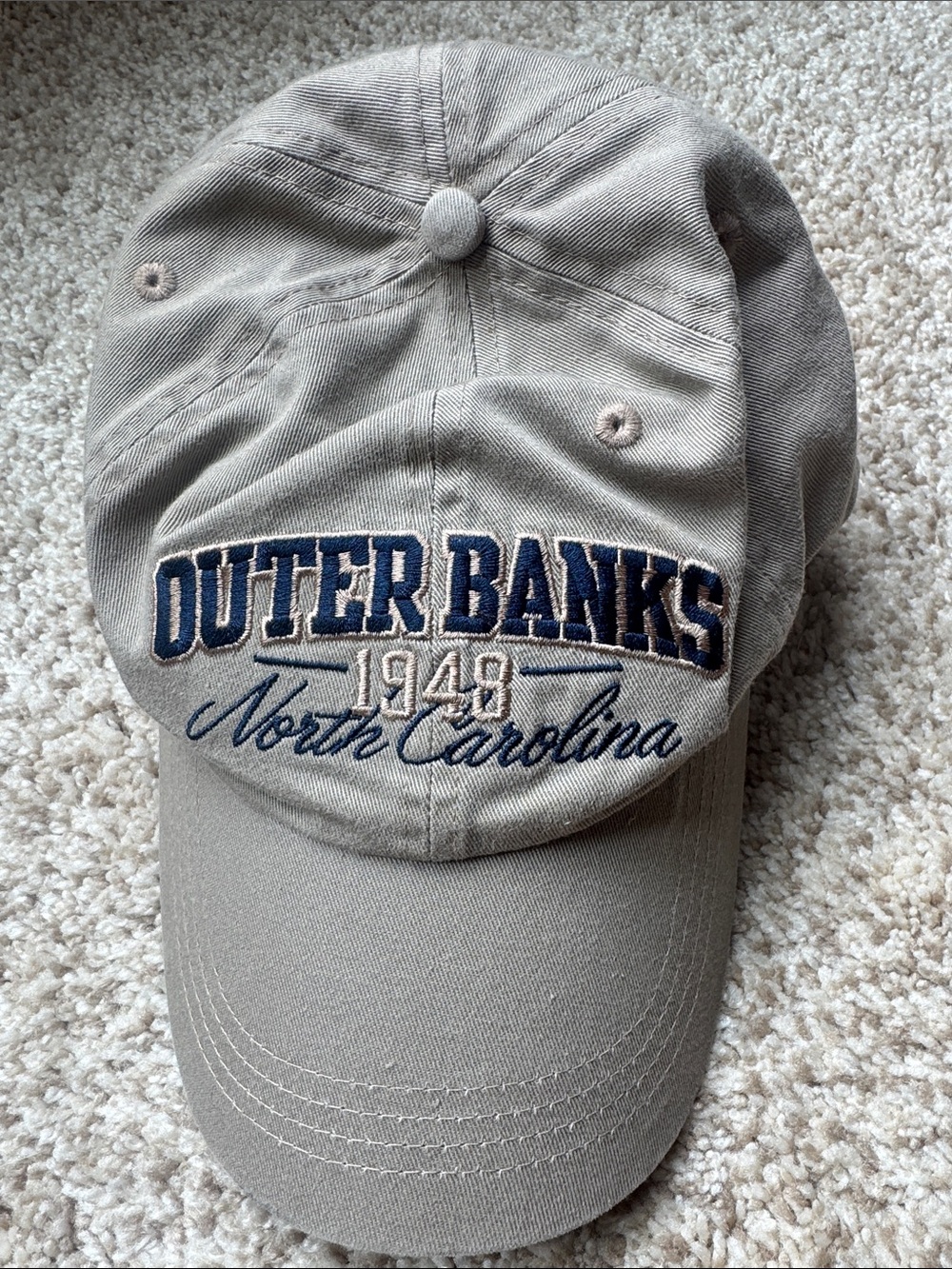 Gear For Sports Taupe Baseball Cap with Navy Embroidery